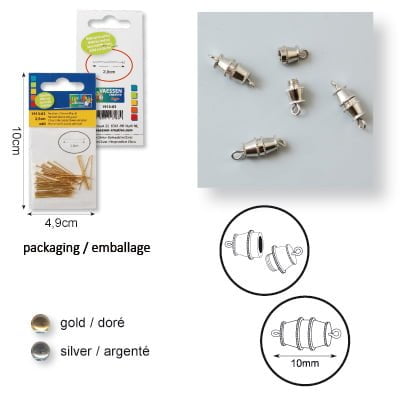 Tonsluiting 10mm x4 goud