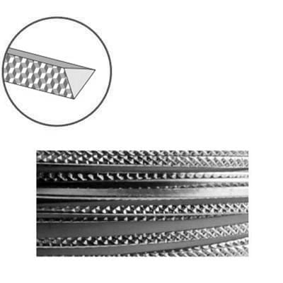 Aluminiumdraad triangle embossed 2.8mmx4m grey/antraciet
