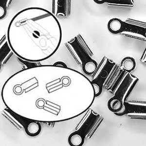 Leerklem 6mm x25 zilver