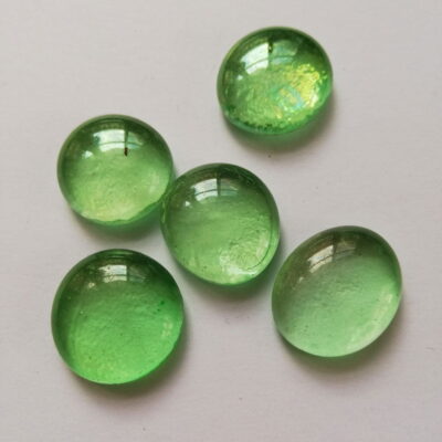 peddle stones lichtgroen transparant x5