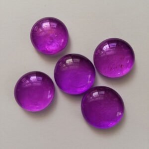 paddle stones purple transparent x5